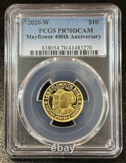 2020-W Proof $10 Gold Mayflower Commemorative PCGS PF70 DCAM
