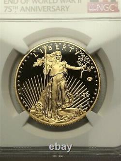 2020-W V75 Privy 1 oz Gold Eagle End of WWII NGC PF 70 ULTRA CAMEO