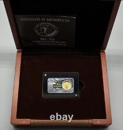 2021 1 Oz Silver N 1/10 Oz GOLD $5 35TH ANNIVERSARY AMERICAN EAGLE Bar N Coin