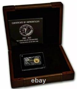 2021 1 Oz Silver N 1/10 Oz GOLD $5 35TH ANNIVERSARY AMERICAN EAGLE Bar N Coin