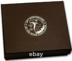 2021 1 Oz Silver N 1/10 Oz GOLD $5 35TH ANNIVERSARY AMERICAN EAGLE Bar N Coin