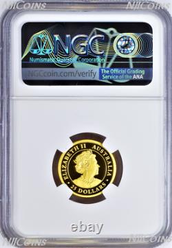 2021 Australia Kangaroo PROOF 1/4oz. 9999 GOLD $25 NGC PF70 Coin FR