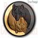 2021 Black And Gold Grey Wolf -$20 Pure Silver Gold/rhodium-plated Coin Canada