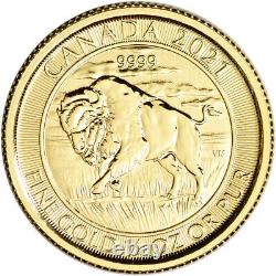 2021 Canada Gold Bison 1/4 oz $10 BU