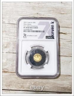 2021 Cook Islands $5 Gold Miss Liberty 9/11 20th Anniversary Coin NGC PF70 UC