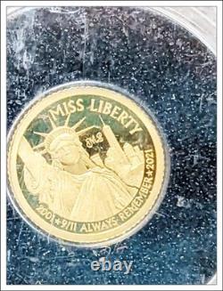 2021 Cook Islands $5 Gold Miss Liberty 9/11 20th Anniversary Coin NGC PF70 UC