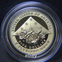 2021 National Law Enforcement 3 Coin Proof Set $5 Gold, $1 Silver. 50 Clad