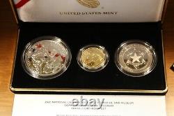 2021 National Law Enforcement Memorial and Museum 3 Coin Proof Set Gold/Silver