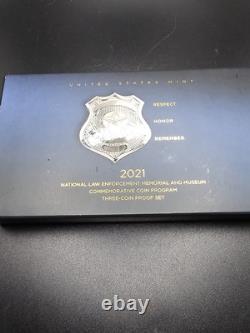 2021 National Law Enforcement Memorial and Museum Three-Coin Proof Set (21CG)