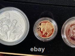 2021 National Law Enforcement US Mint 3-Coin Proof Set Commemorative $5 Gold OGP
