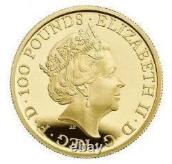 2021 UK Queen's Beasts Completer £100 1oz Gold Proof Coin NGC PF70UC FR PRESALE