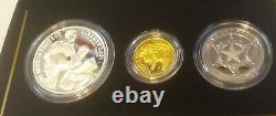 2021-W 3 Coin Proof National Law Enforcement Set $5 Gold $1 Silver
