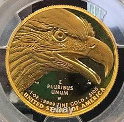 2021-W Gold American Liberty $100 High Relief 1 oz. 9999 Fine PCGS PR70 DCAM