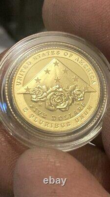 2021-W National law enforcement memorial and museum gold proof Coin Five Dollars