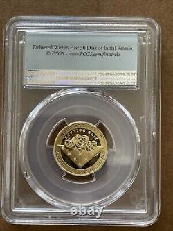 2021-W Proof $5 Gold National Law Enforcement PCGS PR70DCAM FS Flag Label