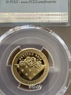 2021-W Proof $5 Gold National Law Enforcement PCGS PR70DCAM FS Flag Label