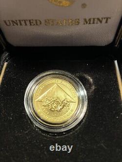 2021-W UNC $5 Gold National Law Enforcement Museum Mint Box & COA