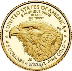 2021-w 1/10 Oz $5 Gold Eagle Type 2 Pcgs Pr70dcam Reagan Gold Shield Nice # Tir