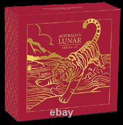 2022 Australian Lunar Year of the Tiger 1/10 oz Gold Proof $15 Coin NEW Series-3