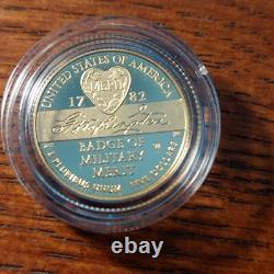 2022 Gold & Silver Purple Heart 3-Coin Proof Set Box & CoA