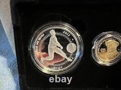 2022 Negro League US Mint 3-Coin Proof Set With 1/2 Dollar/ One Dollar/$5 Gold