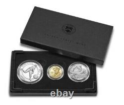 2022 Negro Leagues Baseball 99% SILVER 90% GOLD Three-Coin Proof Set PRE-SALE