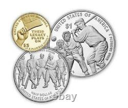 2022 Negro Leagues Baseball 99% SILVER 90% GOLD Three-Coin Proof Set PRE-SALE