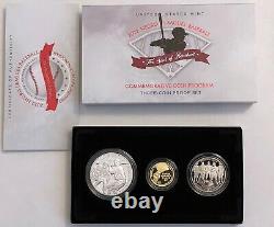 2022 Negro Leagues Baseball Commemorative 3-Coin Proof Set Gold Silver OGP 22CP
