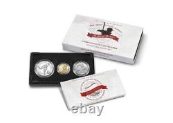 2022 Negro Leagues Soul of Baseball Three Coin Proof Set $5 Gold $1 Silver & 50C