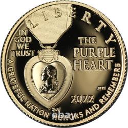 2022 Purple Heart Medal 3-Coin Commemorative Proof Set OGP COA