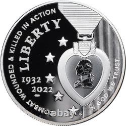 2022 Purple Heart Medal 3-Coin Commemorative Proof Set OGP COA