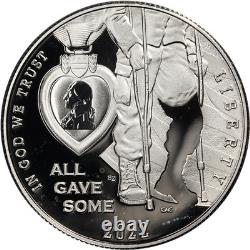 2022 Purple Heart Medal 3-Coin Commemorative Proof Set OGP COA