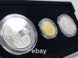 2022 U. S National Purple Heart Hall of Honor Silver+Gold 1/4 oz Proof 3-Coin Set