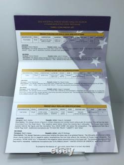 2022 U. S National Purple Heart Hall of Honor Silver+Gold 1/4 oz Proof 3-Coin Set