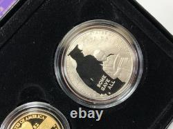 2022 U. S National Purple Heart Hall of Honor Silver+Gold 1/4 oz Proof 3-Coin Set