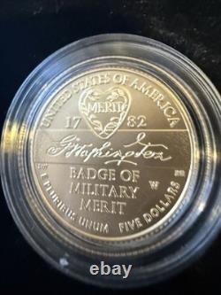 2022-W $5 National PURPLE HEART HOH Commemorative Gold Coin GEM B. U, OGP withCOA