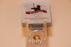 2022-W $5 Negro Leagues Baseball Proof Gold Coin, PCGS PR70 DCAM, OGP&COA
