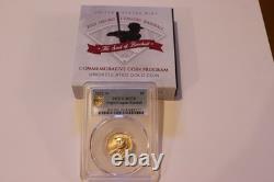 2022-W $5 Negro Leagues Baseball Unc. Gold Coin, PCGS MS70, OGP&COA