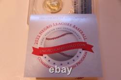 2022-W $5 Negro Leagues Baseball Unc. Gold Coin, PCGS MS70, OGP&COA