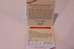 2022-W $5 Negro Leagues Baseball Unc. Gold Coin, PCGS MS70, OGP&COA