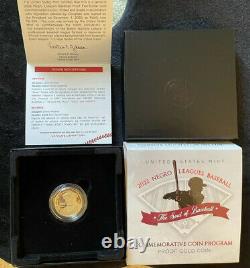 2022 W Negro Leagues Baseball $5 Gold Commemorative Proof Coin In Hand