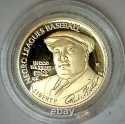 2022 W Negro Leagues Baseball Proof Five-Dollar Gold Coin Commemorative with Box