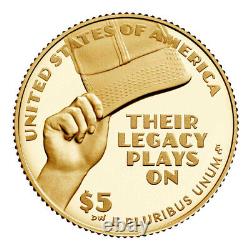 2022-W Proof $5 Negro Leagues Baseball Gold Box, OGP, & COA
