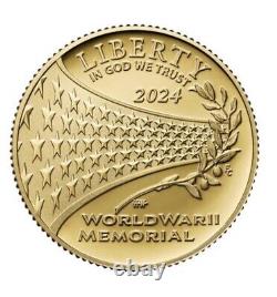 2024 $5 Proof Gold Coin Greatest Generation Commemorative Sealed Box US Mint
