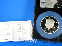 2024 Ascension Island, 5$ 5-Ounce Kennedy Half NGC Pf 70 Ucam Rick Tomaska Sig