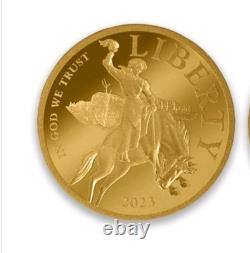2024 Cook Islands $5.9999 Pure Gold Coin Liberty Taming the West Cowboy