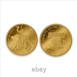 2024 Cook Islands $5.9999 Pure Gold Coin Liberty Taming the West Cowboy