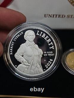 2024 Harriet Tubman Commemorative Coin 3- Coin Proof Set OGP COA 24CR