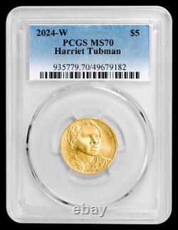 2024-W $5 Gold Harriet Tubman Commemorative PCGS MS70 -THE KING OF THE SERIES