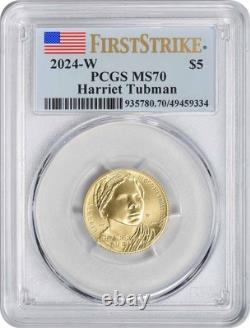 2024-W Harriet Tubman Commemorative $5 Gold MS70 First Strike PCGS